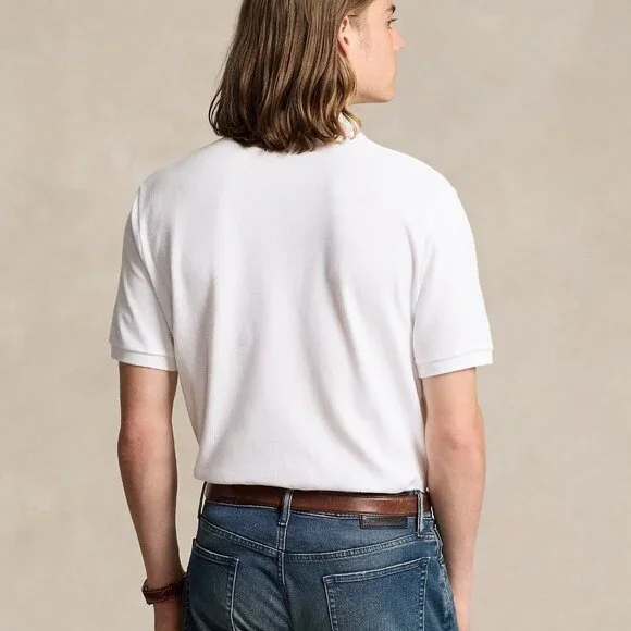 POLO Ralph Lauren Men's Beige Cotton Mesh/Piqué Knit Polo Shirt - Classic Fit XL - Picture 6 of 6